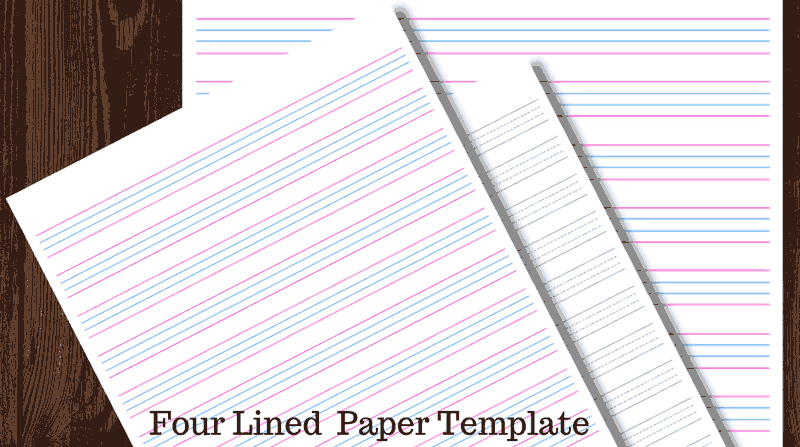 Four lined paper template