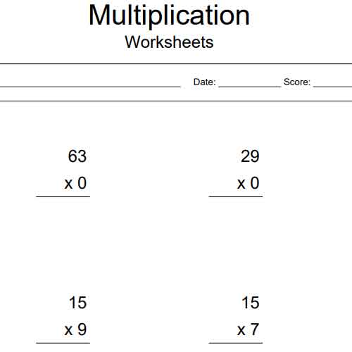 Printable Addition Worksheets (two digits by 1 digit)