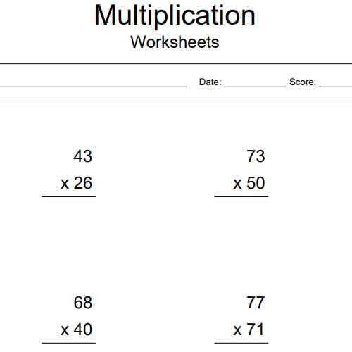 Printable Subtraction Worksheets (two digits by 2 digits)